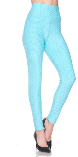 Solid Brushed Capri Leggings with 3 Inch Waistband - Royal