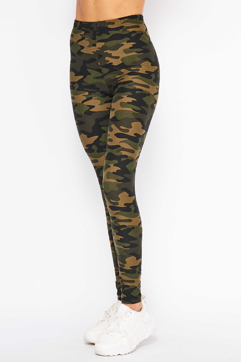 PLUS Size Camouflage Print Full-Length Leggings - Entire Sale