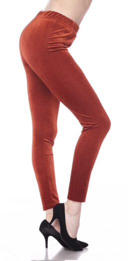 Solid Ankle Leggings with 5 Inches Waistband - Fuchsia