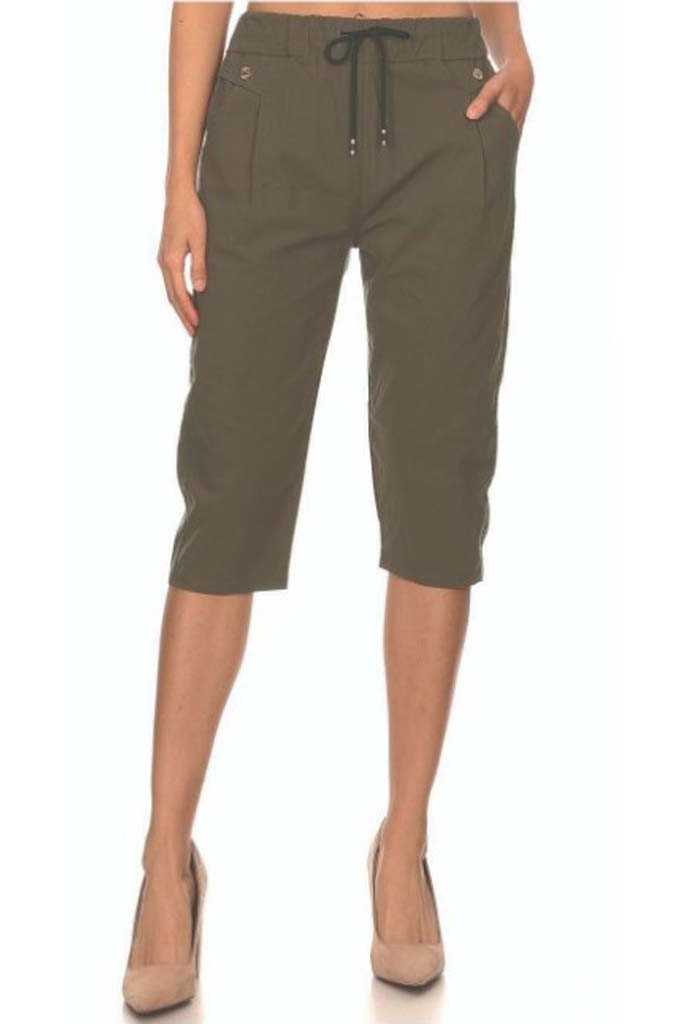 Solid Bermuda Pants – Charcoal Grey - Entire Sale