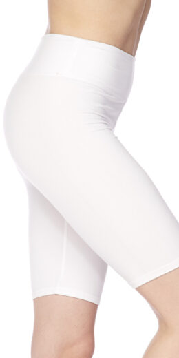 Solid Brushed -3 Inch Waistband Shorts - White