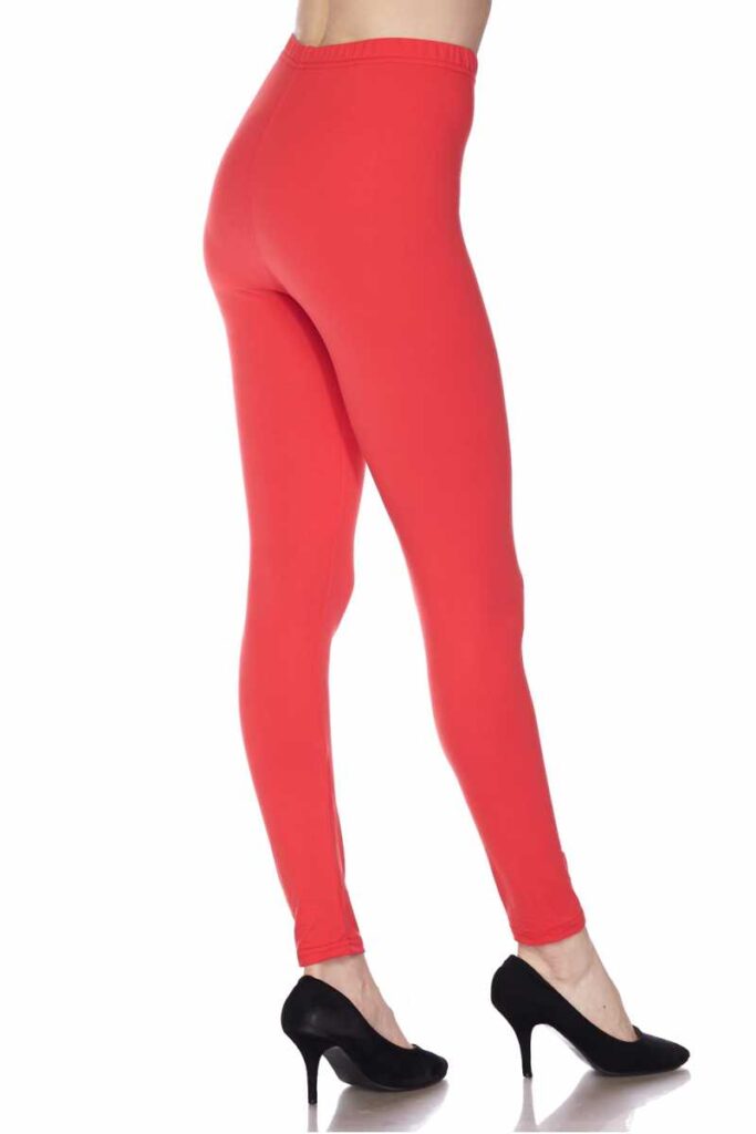 Brushed Solid Ankle Leggings – Coral - Entire Sale