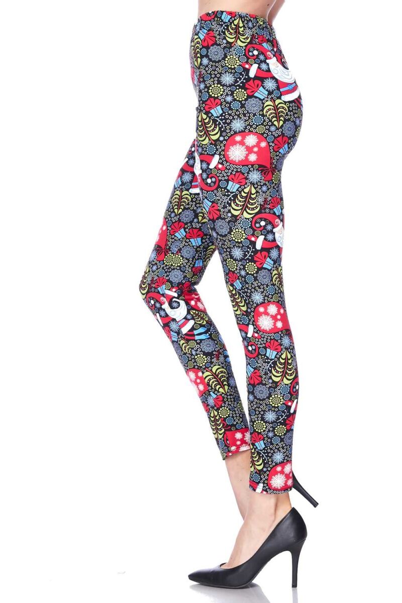 Gifts And Multi Pattern Print Brushed Leggings