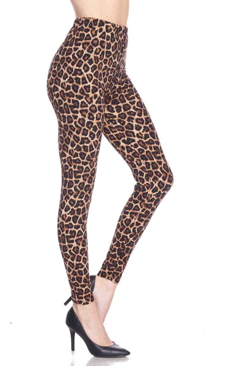 XPLUS Size Leopard Print Ankle Leggings