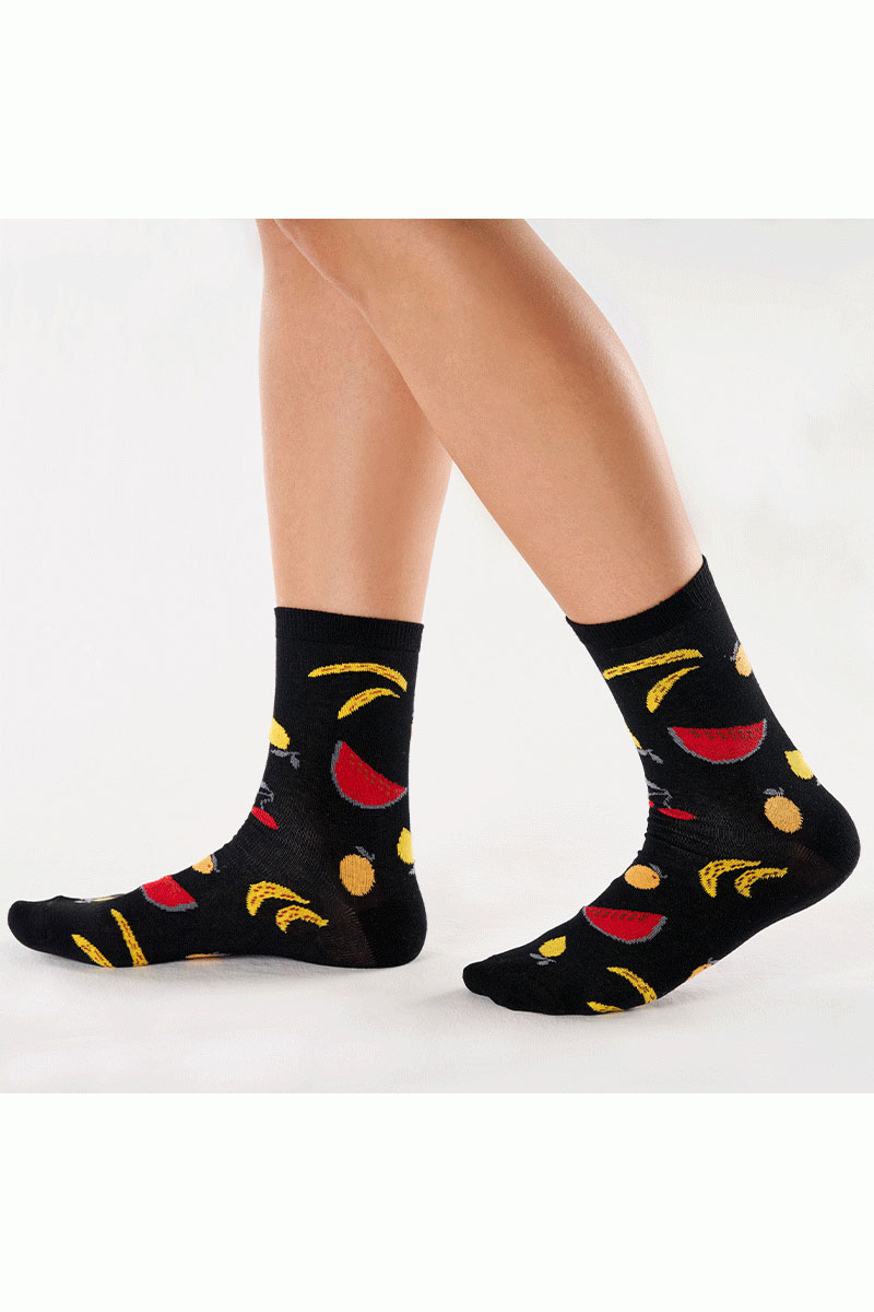 Women's Fruit Printed Super Soft Colorful Cotton Socks