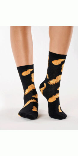 Women's Gold Pineapple Super Soft Cotton Socks