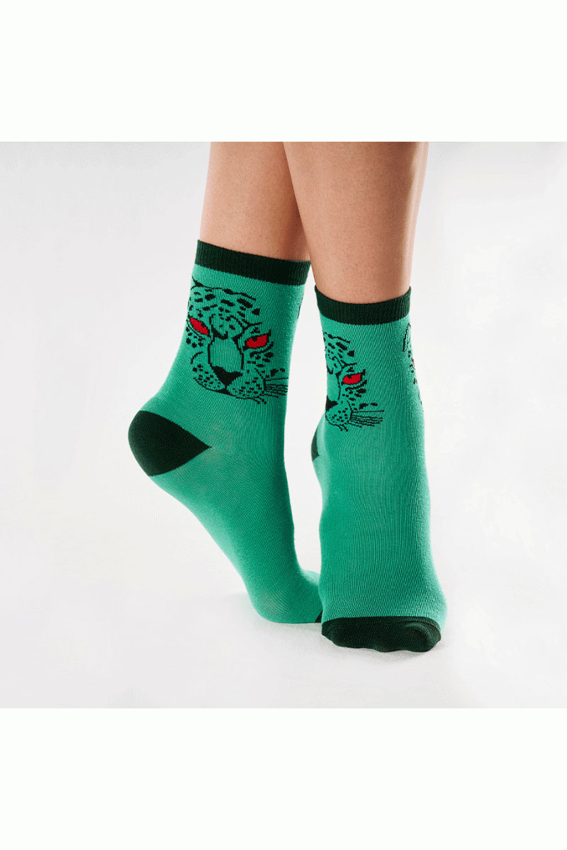 Women's Leopard Cotton Socks