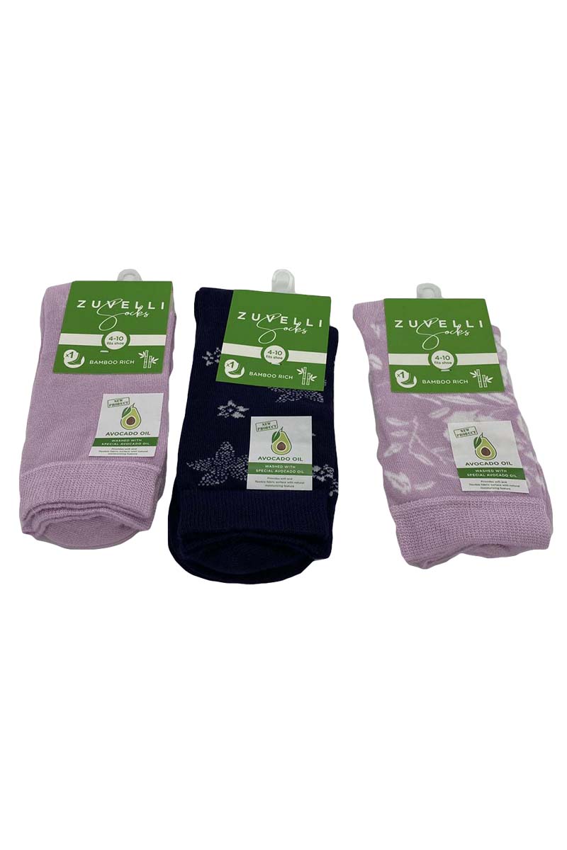 Women's Assorted Bamboo Socks Style No 2