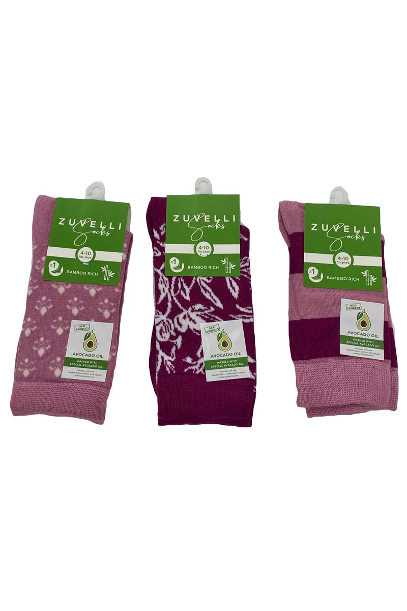 Women's Assorted Bamboo Socks Style No 6
