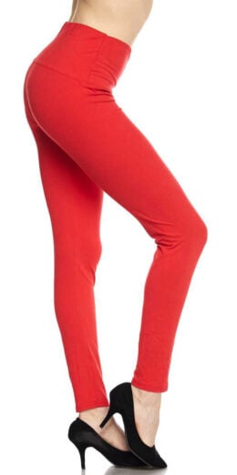 PLUS Size Solid Ankle Leggings with 5 Inches Waistband - Royal Blue