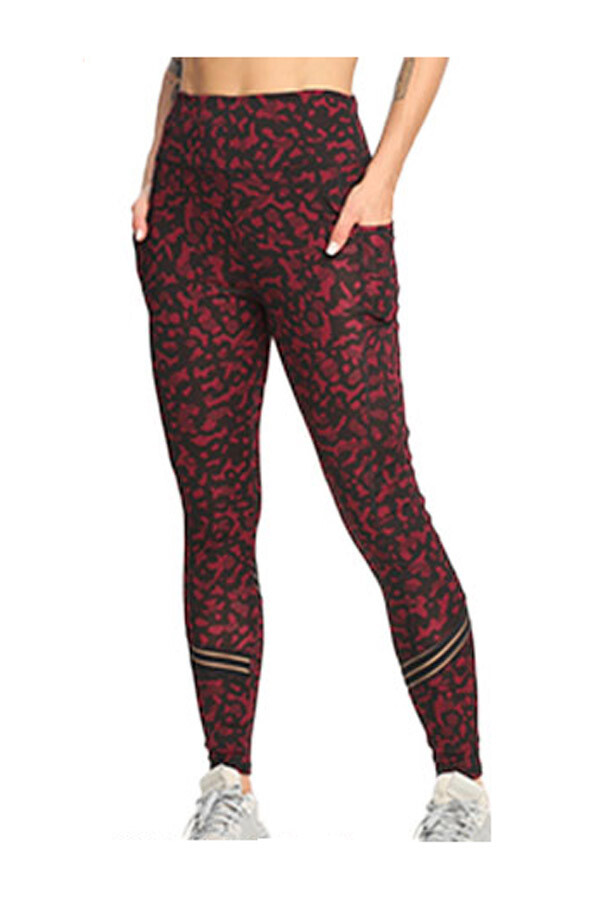 High Waist Leopard Print Leggings with Contrasting Stripes – 2 - Entire ...