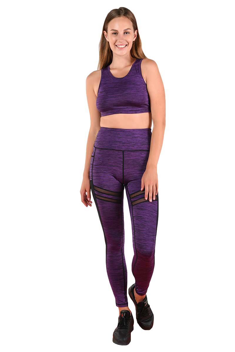 Ephesus Melange Activewear Purple - 4 Pack