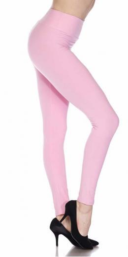 PLUS Solid Ankle Leggings with 3 Inch Waistband - Coral - 6 Pack