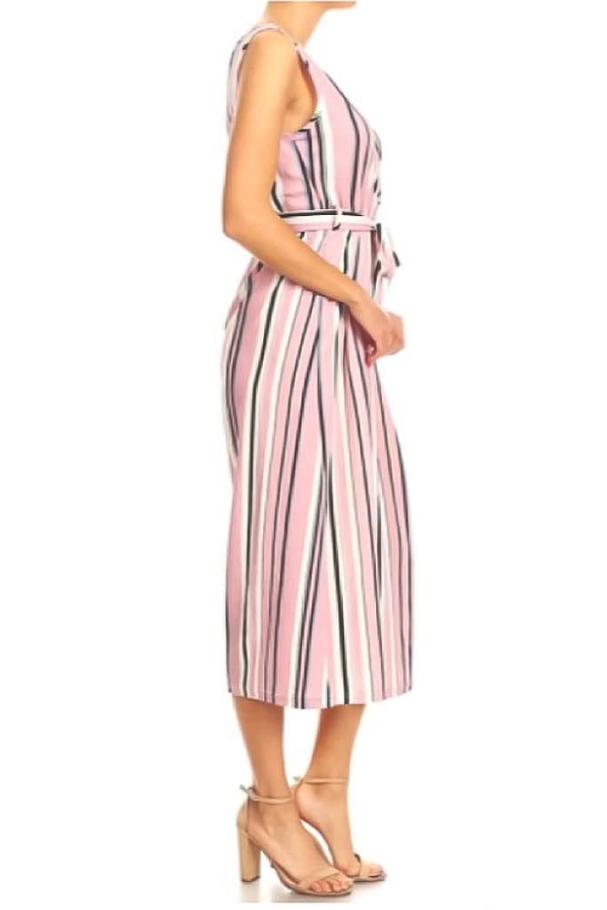 Women's Striped Print Dress - J6331J
