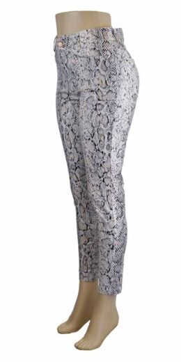 Full Length Active Leggings with Liquify Print Insert Detail and Pockets - Black