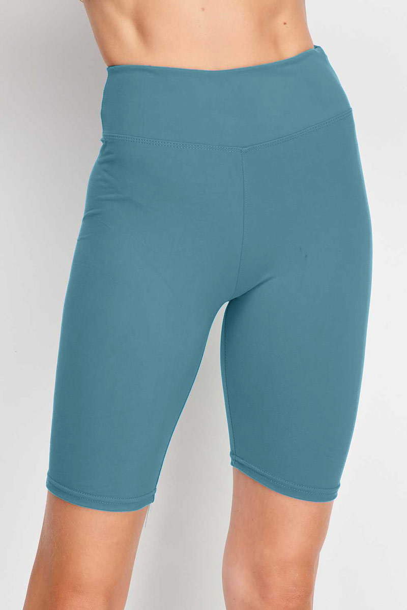 Solid Brushed 3 Inch Waistband Shorts - Sea Blue
