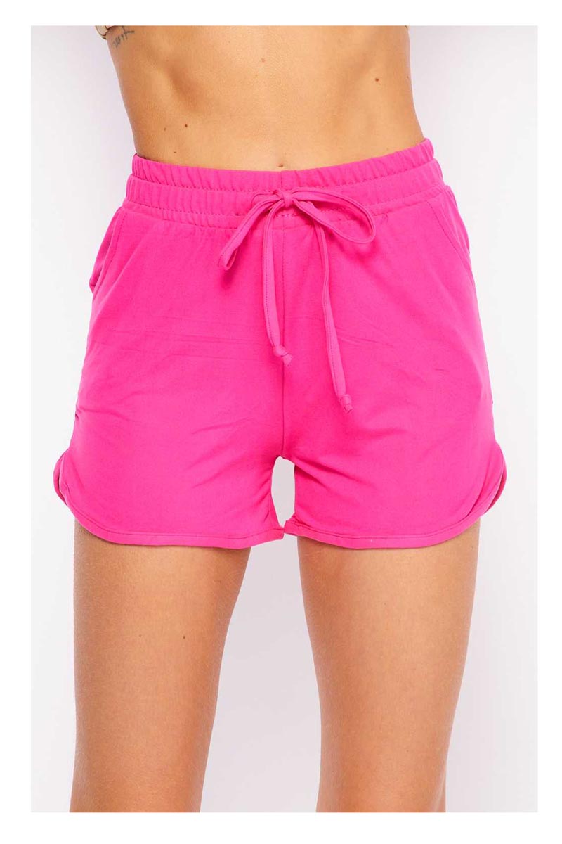 Functional Drawstring Dolphin Short with Pocket