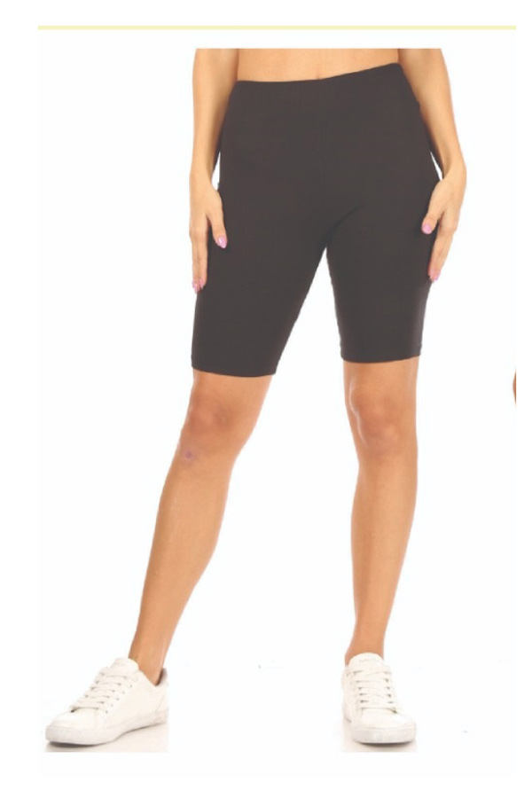 Women's Peach Skin Solid Shorts - Black