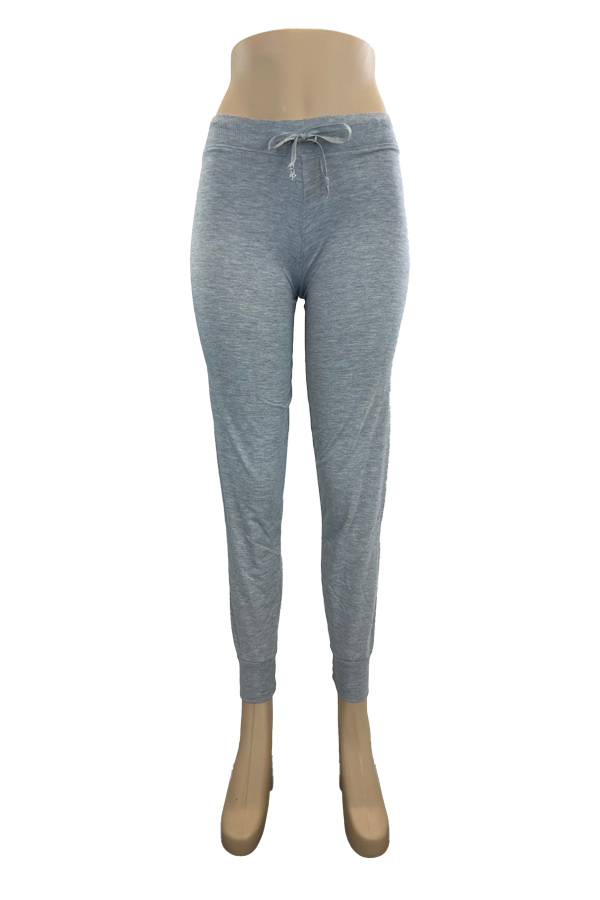 Lace Up Grey Joggers - 5FWJ06