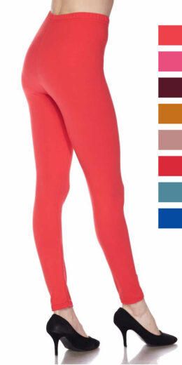 PLUS Solid Ankle Leggings with 3 Inch Waistband