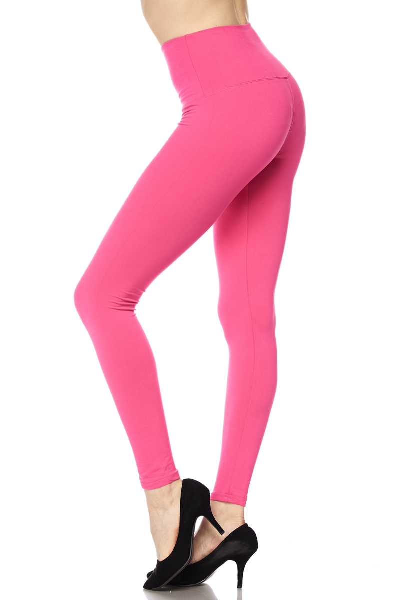 Solid Ankle Leggings with 5 Inches Waistband