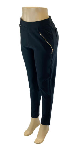 Women's Fleeced Double Stripe Jogger Pants - Black