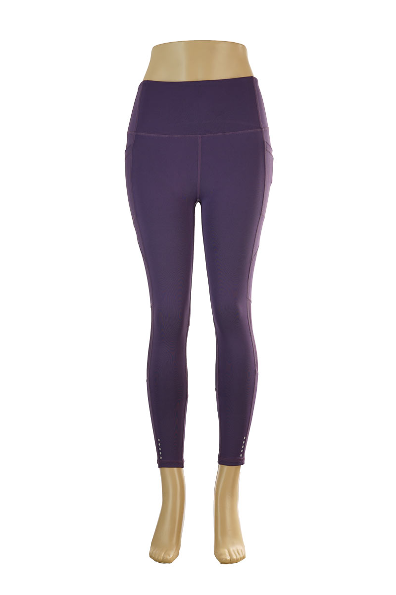 7/8 Cropped Active Leggings with Pocket - Plum