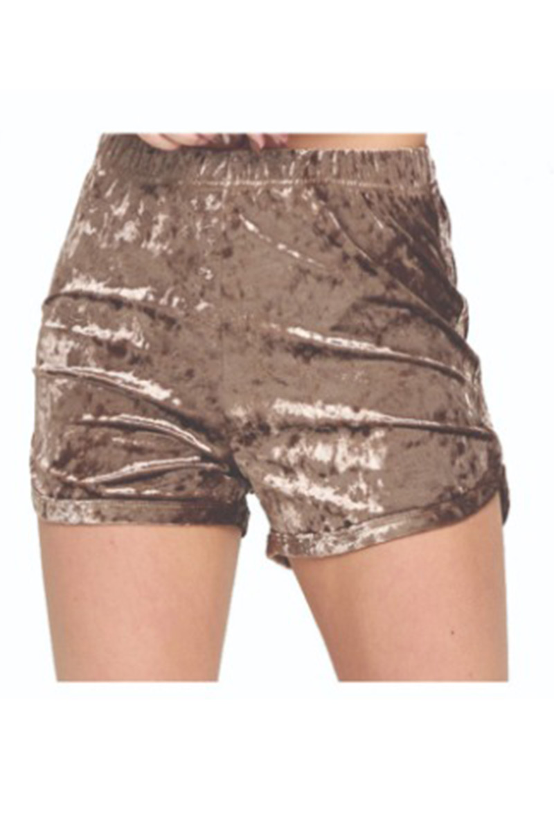 Ice Velvet Solid Track Shorts - Cocoa