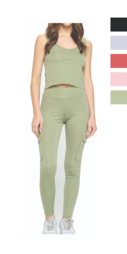 High Waist Solid Color Yoga Shorts - Olive