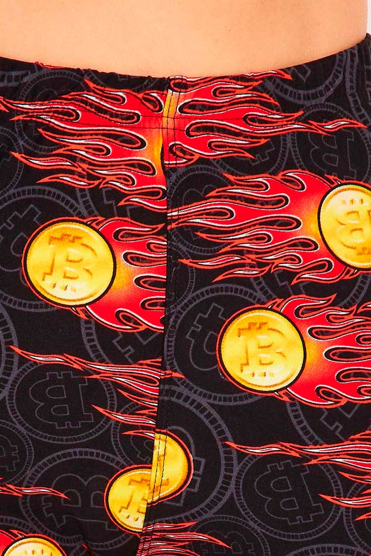 PLUS Meteor Crypto Coin Print Brushed Leggings