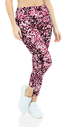 7/8 Leggings with Side Pockets - Leopard Berry