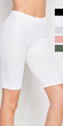 White Contrasting Terry Cloth Crop Cami & Short Set
