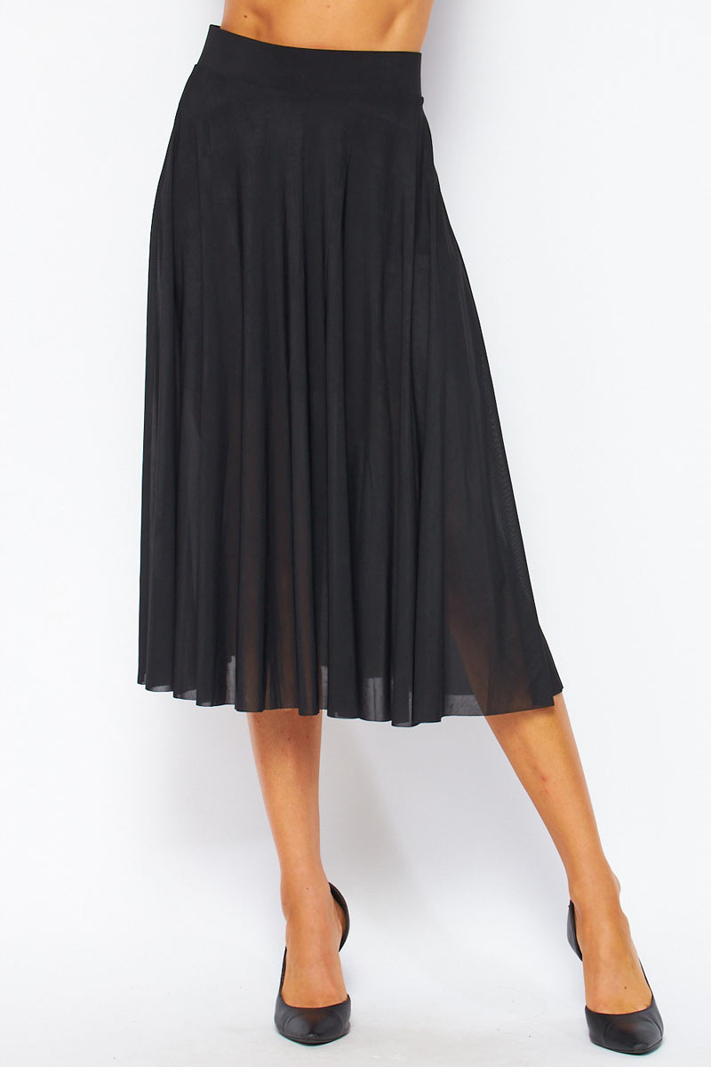 Light Weighted Midi Skirt – Black - Entire Sale