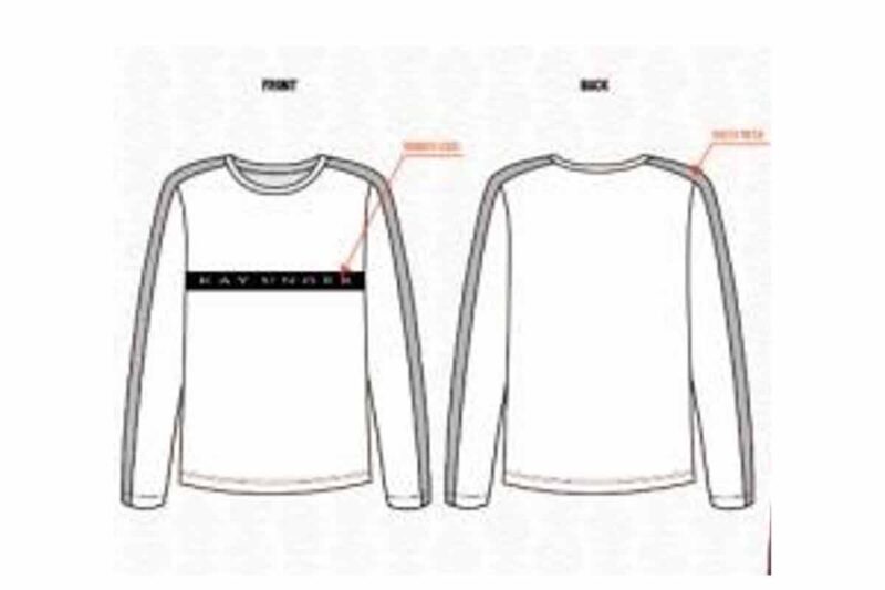 French Terry Logo Crew Neck Long Sleeve Top