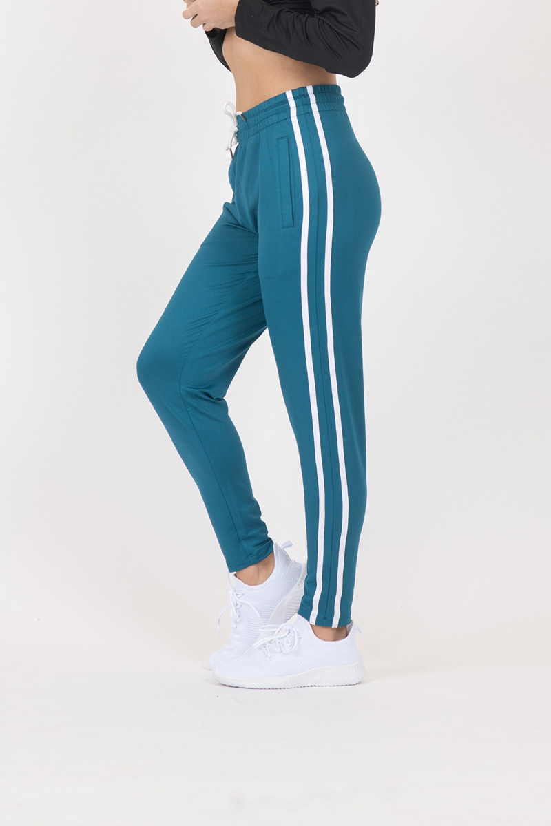 Joggers with Side Open Hand Pocket & Piping On Side & Zipper Pocket On Back