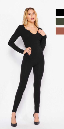 Basic Jersey Long Sleeve Catsuit