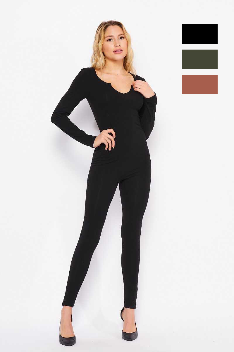 Basic Jersey Long Sleeve Catsuit