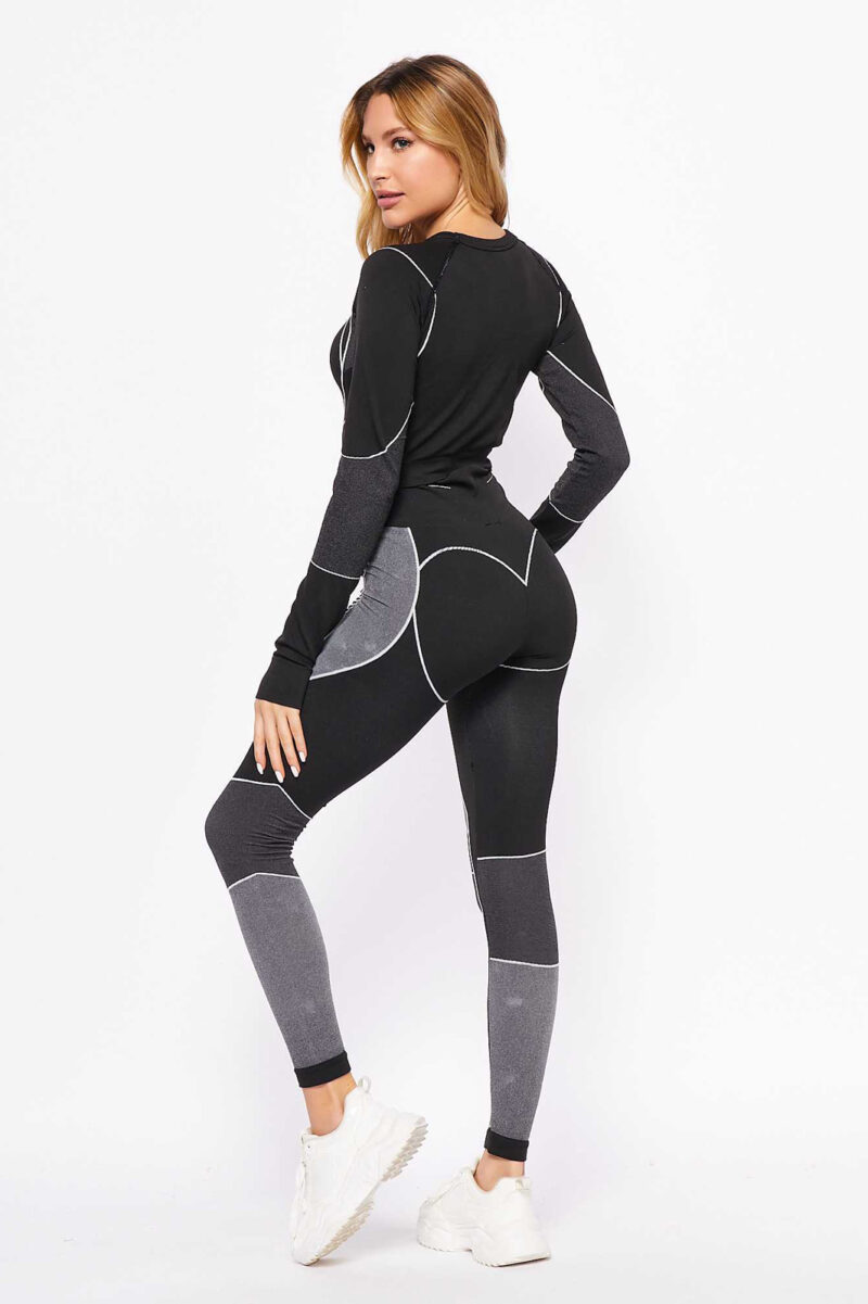 Structured Active Cropped LS Top Leggings Set