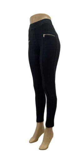 Ladies Treggings with 2 Front Metal Zippers