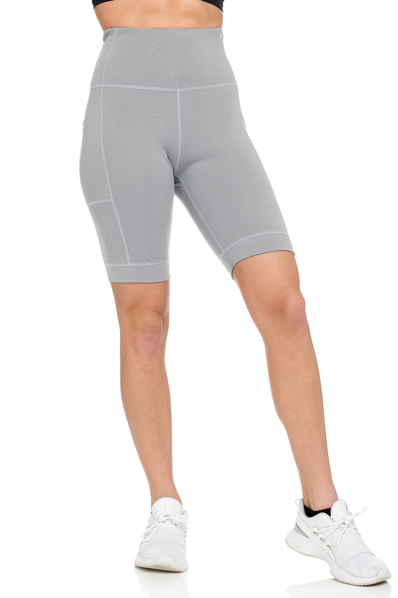 Basic Solid Biker Shorts - Grey