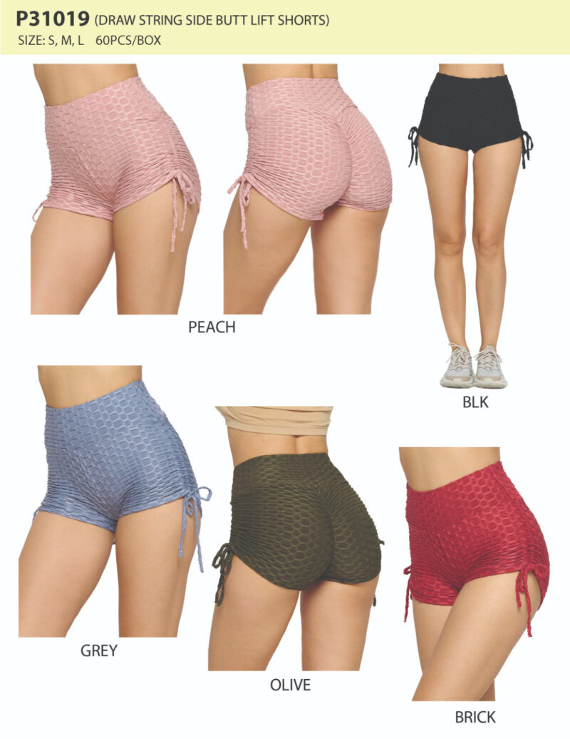 Drawstring Side Butt Lift Shorts