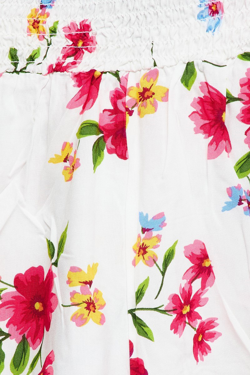 Floral Print Casual Rayon Summer Shorts