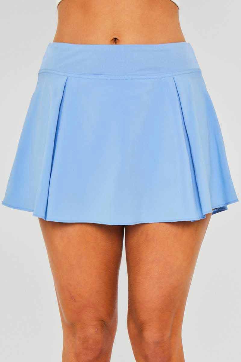 Solid Plait Pleated Tennis Skirt