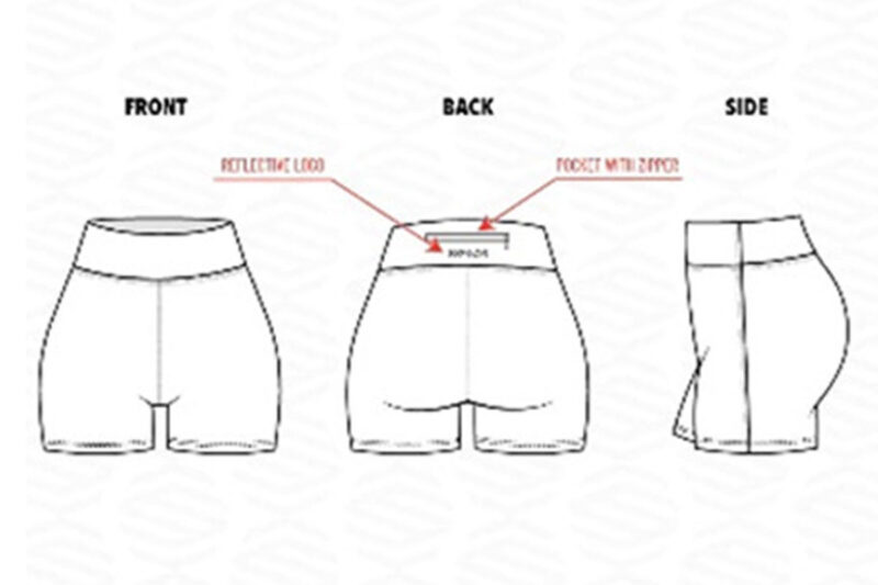 Training Shorts with Back Zippered Pocket