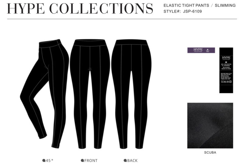 Single Brushed Elastic Slimming Tight Pants - JSP-6109