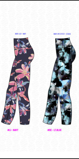 7/8 Printed Leggings with Hidden Pocket On Waist Band