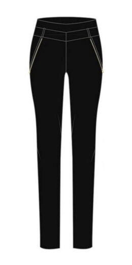 Women's Pork Chop Pant With Fleece Lined Detail and Gold Buttons, SFP-1010