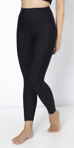 Elite Steel Fabric Leggings with Faux Pocket Detail & Superior Comfort and Style - Black